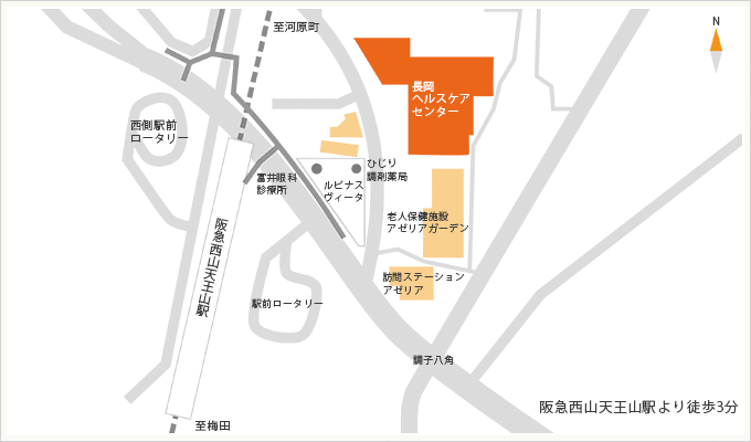 長岡ヘルスケアセンターまでの地図