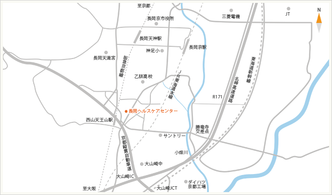 長岡京市広域地図